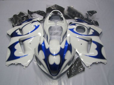Blanco Azul Moto Plástico Suzuki GSXR 1300 Hayabusa 1996-2007