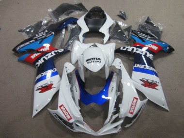 Blanco Azul Motul Carenado Moto Suzuki GSXR 600 K11 2011-2021