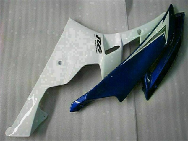 Blanco Azul Plástico Moto Yamaha R6 2006-2007 Blanco Azul Plástico Moto Yamaha R6 2006-2007