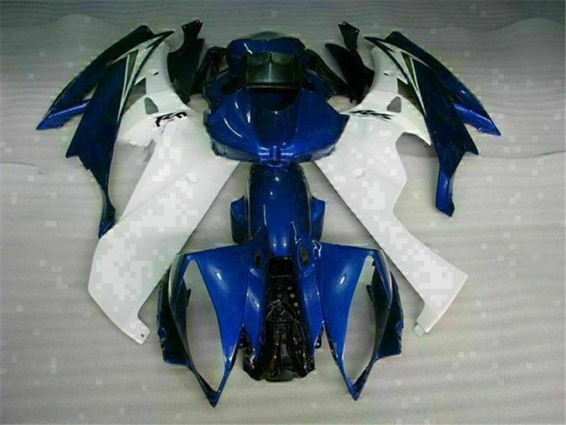 Blanco Azul Plástico Moto Yamaha R6 2006-2007 Blanco Azul Plástico Moto Yamaha R6 2006-2007