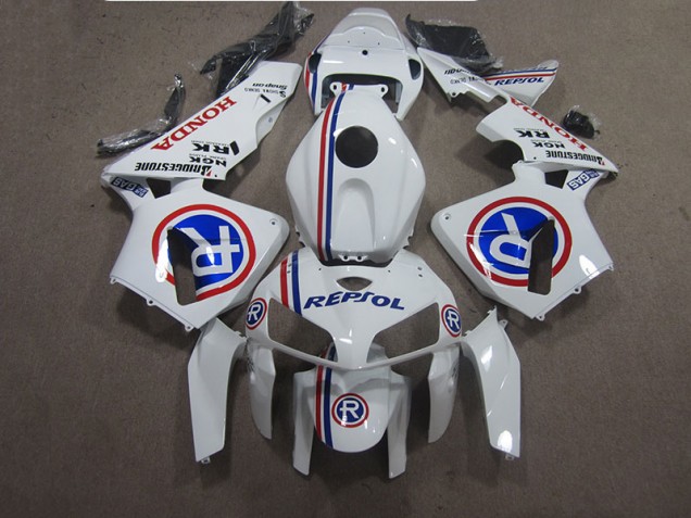 Blanco Azul Repsol Carenado Moto Honda CBR 600 RR 2005-2006 Blanco Azul Repsol Carenado Moto Honda CBR 600 RR 2005-2006