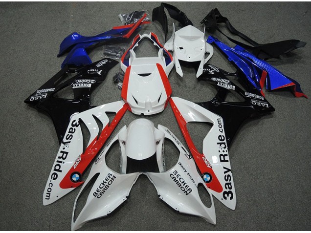 Blanco Azul Rojo Carenado Moto BMW S1000RR 2009-2014 Blanco Azul Rojo Carenado Moto BMW S1000RR 2009-2014