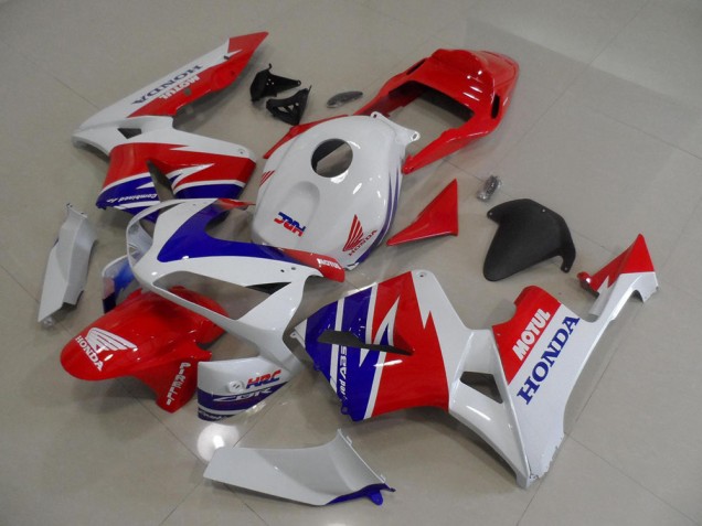 Blanco Azul Rojo Motul HRC Carenado Moto Honda CBR 600 RR 2005-2006 Blanco Azul Rojo Motul HRC Carenado Moto Honda CBR 600 RR 2005-2006