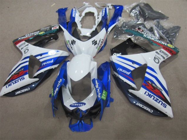 Blanco Azul Samsung Carenado Moto Suzuki GSXR 1000 K9 2009-2016 Blanco Azul Samsung Carenado Moto Suzuki GSXR 1000 K9 2009-2016