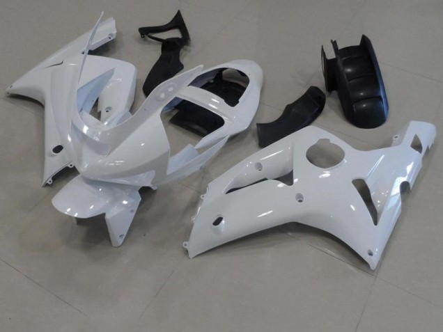 Blanco Carenado Moto Kawasaki ZX6R 2003-2004 Blanco Carenado Moto Kawasaki ZX6R 2003-2004