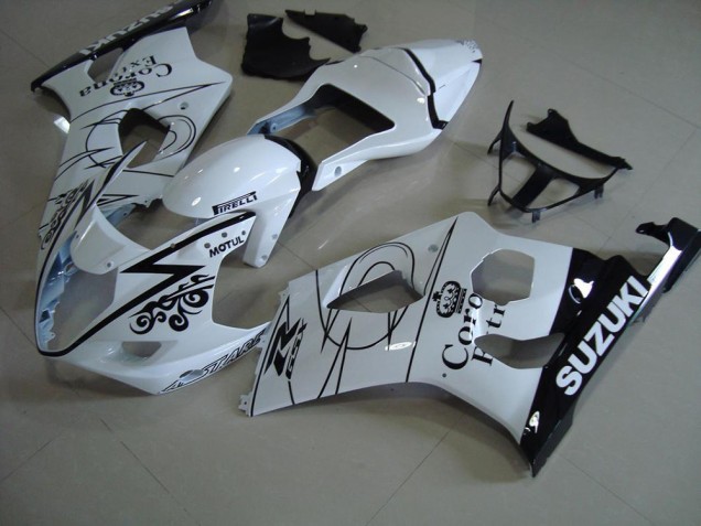 Blanco Corona Carenado Moto Suzuki GSXR 1000 K3 2003-2004