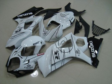 Blanco Corona Carenado Moto Suzuki GSXR 1000 K7 2007-2008