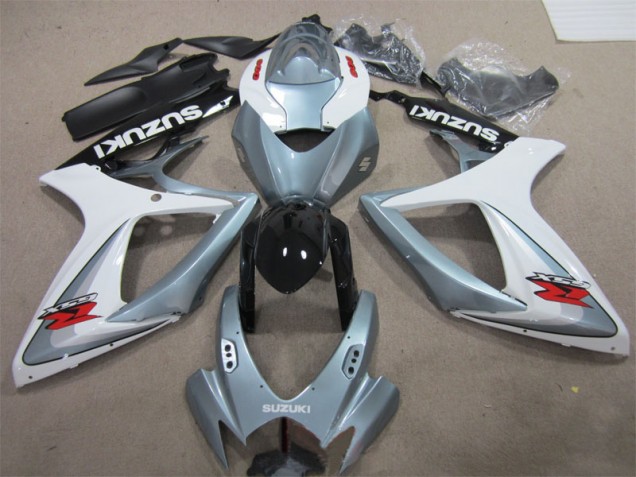 Blanco Gris Carenado Moto Suzuki GSXR 600 K6 2006-2007 Blanco Gris Carenado Moto Suzuki GSXR 600 K6 2006-2007