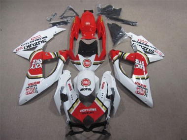 Blanco Lucky Strike Rojo Motul Carenado Moto Suzuki GSXR 600 K8 2008-2010
