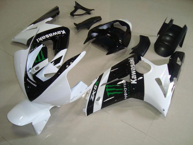 Blanco Monster ABS Kits Carenado Moto Kawasaki ZX6R 2003-2004 Blanco Monster ABS Kits Carenado Moto Kawasaki ZX6R 2003-2004