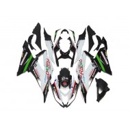 Blanco Negro ABS Kits Carenado Moto Kawasaki ZX6R 2013-2018