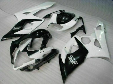 Blanco Negro ABS Kits Carenado Moto Suzuki GSXR 1000 K5 2005-2006