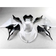 Blanco Negro ABS Moto Plástica Kawasaki ZX6R 2013-2018