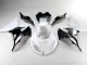 Blanco Negro ABS Moto Plástica Kawasaki ZX6R 2013-2018 Blanco Negro ABS Moto Plástica Kawasaki ZX6R 2013-2018
