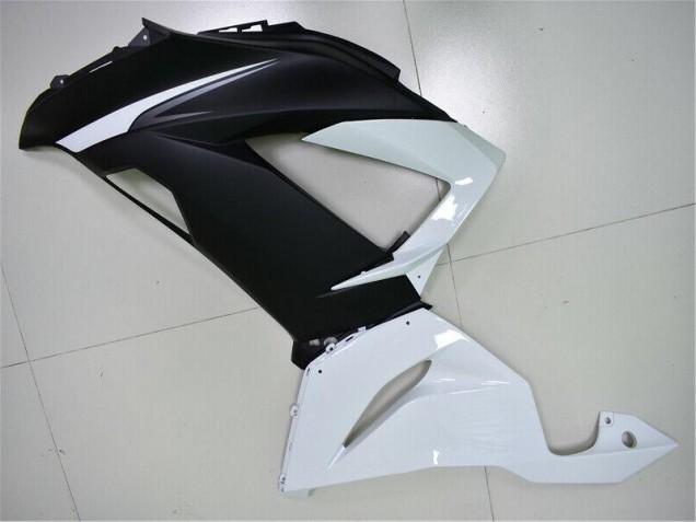 Blanco Negro ABS Moto Plástica Kawasaki ZX6R 2013-2018 Blanco Negro ABS Moto Plástica Kawasaki ZX6R 2013-2018