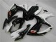Blanco Negro ABS Moto Plástica Suzuki GSXR 600 / 750 K6 2006-2007 Blanco Negro ABS Moto Plástica Suzuki GSXR 600 / 750 K6 2006-2007