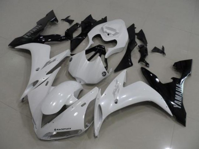 Blanco Negro ABS Moto Plástico Yamaha R1 2004-2006 Blanco Negro ABS Moto Plástico Yamaha R1 2004-2006