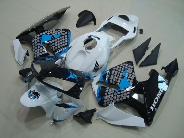 Blanco Negro Azul Carenados Moto Honda CBR 600 RR 2003-2004