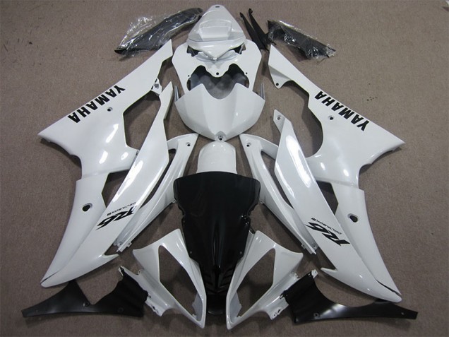 Blanco Negro Calcomanía Carenado Moto Yamaha R6 2008-2016 Blanco Negro Calcomanía Carenado Moto Yamaha R6 2008-2016