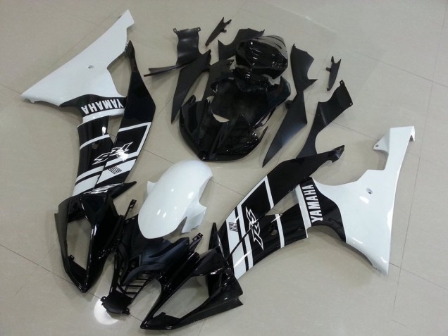 Blanco & Negro Carenado Moto Yamaha R6 2008-2016 Blanco & Negro Carenado Moto Yamaha R6 2008-2016