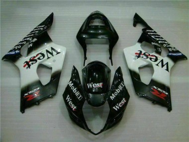 Blanco Negro Carrocería Motocicletas Suzuki GSXR 1000 K3 2003-2004