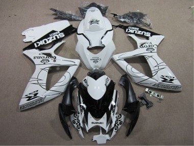 Blanco Negro Corona Extra Carenado Moto Suzuki GSXR 600 K6 2006-2007