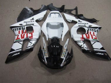 Blanco Negro Fiat Carenado Moto Yamaha R6 1998-2002