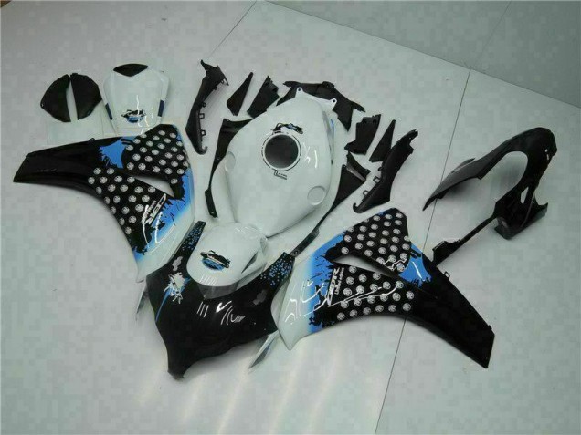 Blanco Negro Inyección Kit Carenado Moto Honda CBR 1000 RR 2008-2011 Blanco Negro Inyección Kit Carenado Moto Honda CBR 1000 RR 2008-2011