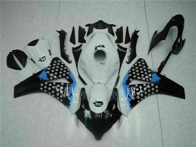 Blanco Negro Inyección Kit Carenado Moto Honda CBR 1000 RR 2008-2011 Blanco Negro Inyección Kit Carenado Moto Honda CBR 1000 RR 2008-2011