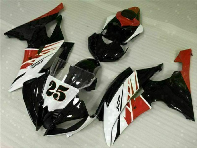Blanco Negro Inyección Kit Carenado Moto Yamaha R6 2008-2016 Blanco Negro Inyección Kit Carenado Moto Yamaha R6 2008-2016