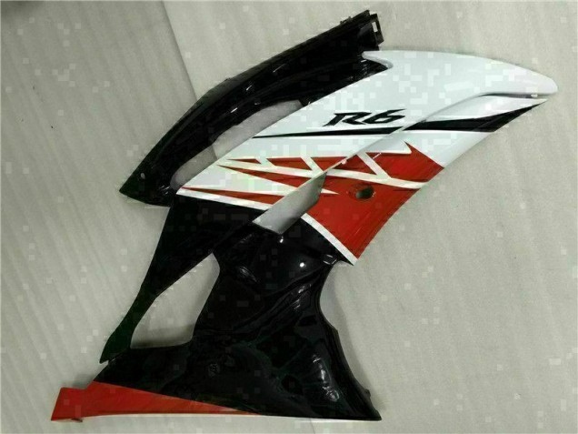 Blanco Negro Inyección Kit Carenado Moto Yamaha R6 2008-2016 Blanco Negro Inyección Kit Carenado Moto Yamaha R6 2008-2016