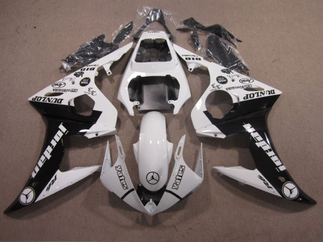 Blanco Negro Kit Carenado Inyección Yamaha R6 2003-2005