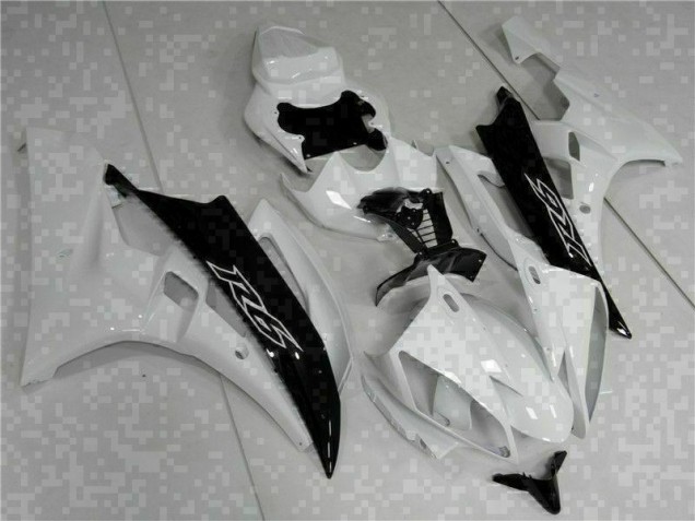 Blanco Negro Kits ABS Carenado Motocicleta Yamaha R6 2006-2007 Blanco Negro Kits ABS Carenado Motocicleta Yamaha R6 2006-2007