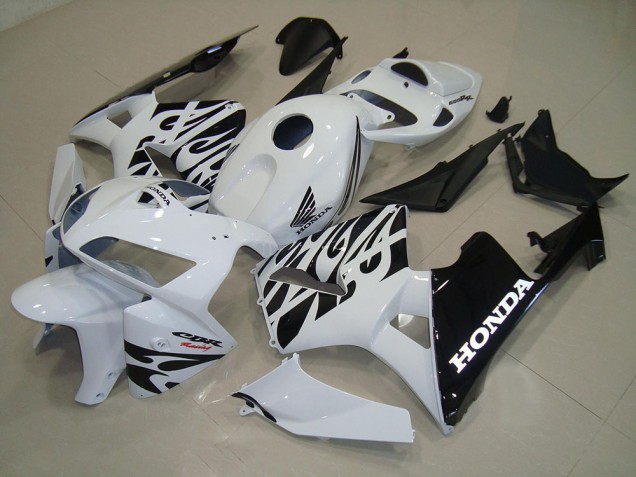 Blanco Negro Kits Completo Carenado Moto ABS Honda CBR 600 RR 2005-2006 Blanco Negro Kits Completo Carenado Moto ABS Honda CBR 600 RR 2005-2006