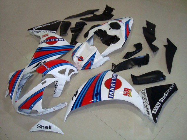 Blanco Negro Martini Carenado Moto Yamaha R1 2009-2011 Blanco Negro Martini Carenado Moto Yamaha R1 2009-2011