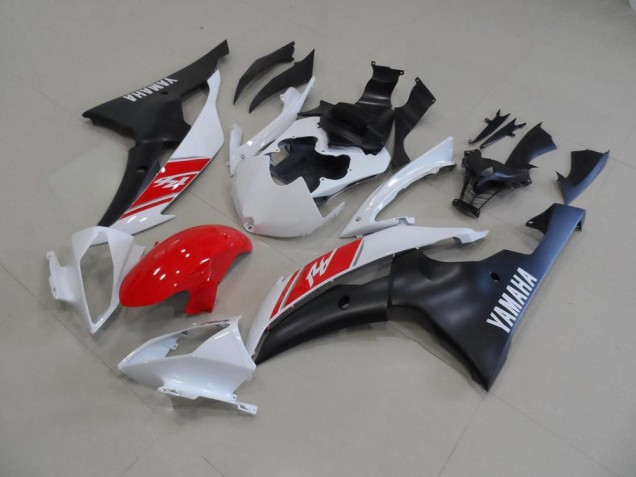 Blanco & Negro Mate Carenado Moto Yamaha R6 2008-2016
