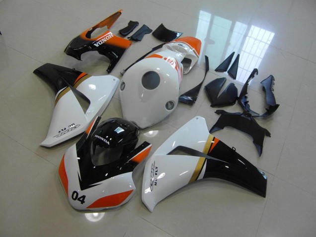 Blanco & Negro & Naranja Carrera Carenado Moto Honda CBR 1000 RR 2008-2011 Blanco & Negro & Naranja Carrera Carenado Moto Honda CBR 1000 RR 2008-2011