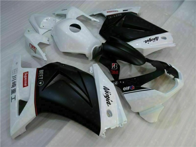 Blanco Negro Ninja Carenado Moto Kawasaki EX250 2008-2012 Blanco Negro Ninja Carenado Moto Kawasaki EX250 2008-2012