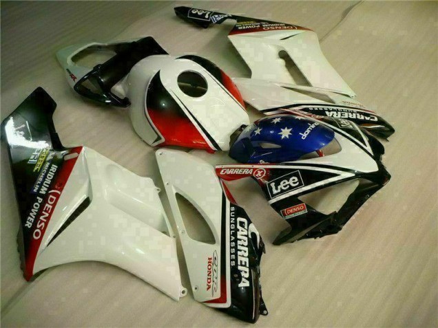 Blanco Negro Plástico Moto Honda CBR 1000 RR 2004-2005 Blanco Negro Plástico Moto Honda CBR 1000 RR 2004-2005
