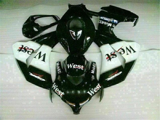 Blanco Negro West Carenado Moto Honda CBR 1000 RR 2008-2011 Blanco Negro West Carenado Moto Honda CBR 1000 RR 2008-2011