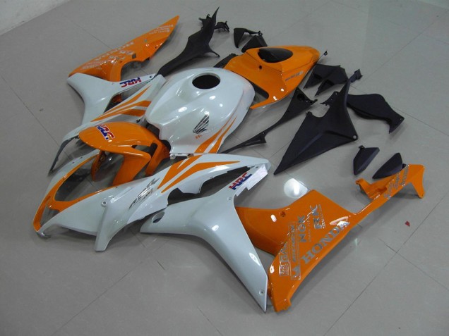 Blanco Perla Naranja Carenado Moto Honda CBR 600 RR 2007-2008