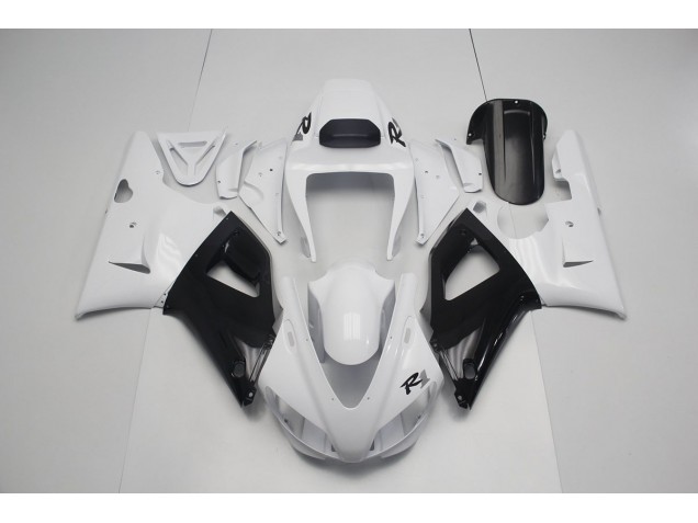 Blanco Perla Negro Carenado Moto Yamaha R1 1998-1999 Blanco Perla Negro Carenado Moto Yamaha R1 1998-1999
