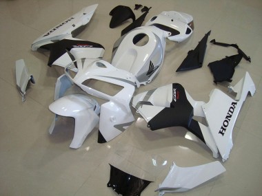 Blanco Perla Negro Mate Carenado Moto Honda CBR 600 RR 2005-2006