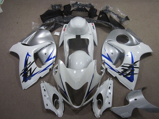 Blanco Plata Azul Carenado Moto Suzuki GSXR 1300 Hayabusa 2008-2019 Blanco Plata Azul Carenado Moto Suzuki GSXR 1300 Hayabusa 2008-2019