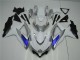 Blanco Plata Azul Carenado Moto Suzuki GSXR 600 / 750 K8 2008-2010 Blanco Plata Azul Carenado Moto Suzuki GSXR 600 / 750 K8 2008-2010