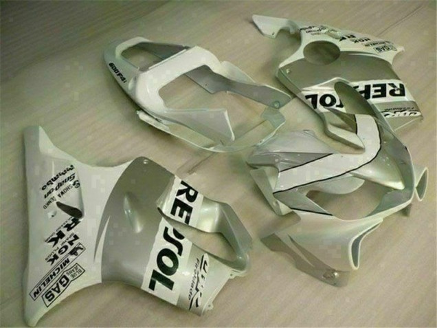 Blanco Plata Carenado Moto Honda CBR 600 F4i 2001-2003