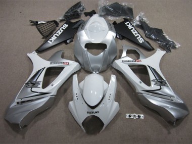 Blanco Plata Carenado Moto Suzuki GSXR 1000 K7 2007-2008