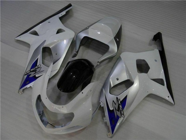Blanco Plata Carenado Moto Suzuki GSXR 600 / 750 K1 K2 K3 2001-2003 Blanco Plata Carenado Moto Suzuki GSXR 600 / 750 K1 K2 K3 2001-2003
