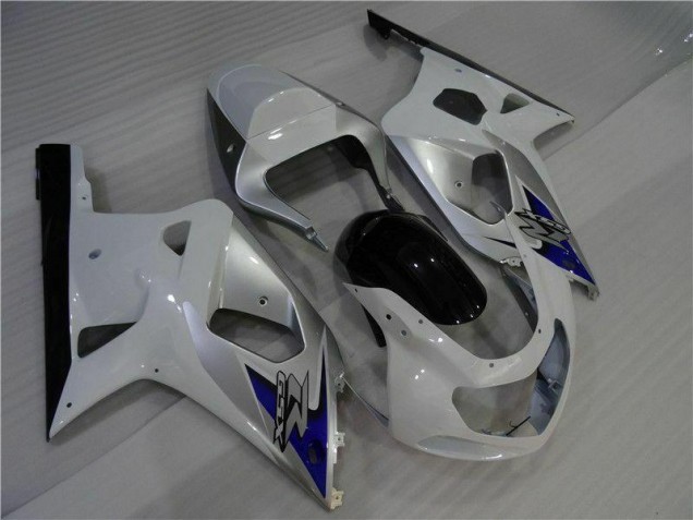 Blanco Plata Carenado Moto Suzuki GSXR 600 / 750 K1 K2 K3 2001-2003 Blanco Plata Carenado Moto Suzuki GSXR 600 / 750 K1 K2 K3 2001-2003