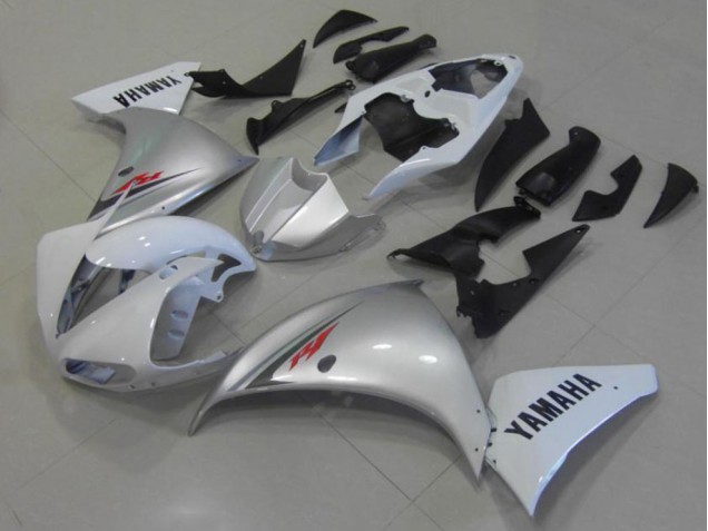 Blanco Plata Carenado Moto Yamaha R1 2012-2014 Blanco Plata Carenado Moto Yamaha R1 2012-2014